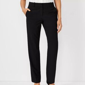 Ann Taylor Modern Straight Leg Trousers Black Size 0 NWT